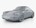 Porsche 911 Carrera 4 Coupe (964) Turbolook 30th anniversary 1996 3D модель clay render
