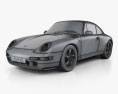 Porsche 911 Carrera 4S クーペ (993) 2000 3Dモデル wire render