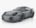 Porsche 911 GT2 쿠페 (996) 2004 3D 모델  wire render