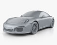 Porsche 911 R (991) 2020 3D 모델  clay render