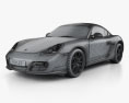 Porsche Cayman R (987C) 2013 3d model wire render