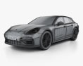 Porsche Panamera Sport Turismo Turbo 2020 3d model wire render