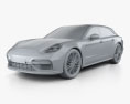 Porsche Panamera Sport Turismo Turbo 2020 3d model clay render