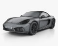 Porsche Cayman 718 (982C) 2016 3D模型 wire render