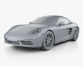 Porsche Cayman 718 (982C) 2016 3D-Modell clay render