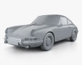 Porsche 911 coupe Prototype (901) 1962 3d model clay render