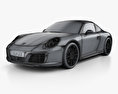 Porsche 911 Targa (991) 4S 2020 3d model wire render