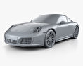 Porsche 911 Targa (991) 4S 2020 3d model clay render