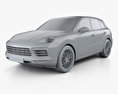 Porsche Cayenne S 2020 3Dモデル clay render