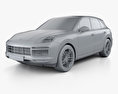 Porsche Cayenne Turbo 2020 3d model clay render