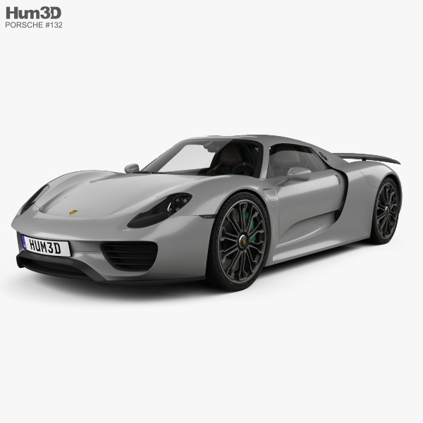 Porsche 918 spyder with HQ interior 2017 3D model