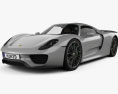 Porsche 918 spyder 인테리어 가 있는 2017 3D 모델 