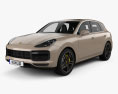 Porsche Cayenne Turbo с детальным интерьером 2020 3D модель