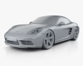 Porsche Cayman 718 T 2021 3d model clay render
