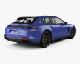 Porsche Panamera GTS Sport Turismo 2022 3D-Modell Rückansicht