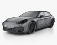 Porsche Panamera GTS Sport Turismo 2022 3D модель wire render