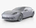 Porsche Panamera GTS Sport Turismo 2022 3Dモデル clay render