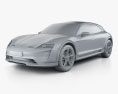 Porsche Mission E Cross Turismo 2019 3d model clay render