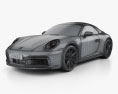 Porsche 911 Carrera 4S cabriolet 2020 3D-Modell wire render