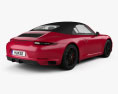 Porsche 911 Carrera GTS 敞篷车 2020 3D模型 后视图