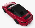 Porsche 911 Carrera GTS 敞篷车 2020 3D模型 顶视图