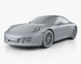 Porsche 911 Carrera GTS купе 2022 3D модель clay render