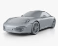 Porsche 911 Carrera 4 カブリオレ 2020 3Dモデル clay render