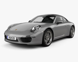 3D model of Porsche 911 Carrera 4 coupe 2020