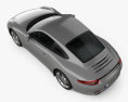Porsche 911 Carrera 4 coupe 2020 3D模型 顶视图