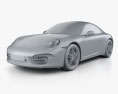 Porsche 911 Carrera 4 coupe 2020 3D模型 clay render