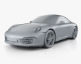 Porsche 911 Carrera 4 S cabriolet 2020 Modèle 3d clay render