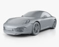 Porsche 911 Carrera 4 S coupe 2020 3d model clay render