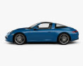 Porsche 911 Targa 4 2020 3D模型 侧视图
