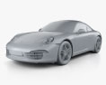 Porsche 911 Targa 4 2020 Modèle 3d clay render
