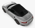 Porsche 911 Turbo 敞篷车 2020 3D模型 顶视图