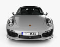 Porsche 911 Turbo 敞篷车 2020 3D模型 正面图