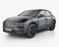 Porsche Macan S mit Innenraum 2020 3D-Modell wire render