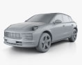 Porsche Macan S HQインテリアと 2020 3Dモデル clay render