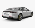 Porsche Panamera GTS 带内饰 2022 3D模型 后视图