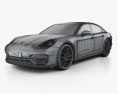 Porsche Panamera GTS con interior 2022 Modelo 3D wire render
