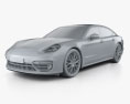 Porsche Panamera GTS with HQ interior 2022 3d model clay render