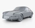 Porsche 912 クーペ 1966 3Dモデル clay render