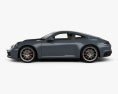 Porsche 911 Carrera 4S 쿠페 인테리어 가 있는 2022 3D 모델  side view