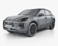 Porsche Macan GTS 2020 3D 모델  wire render