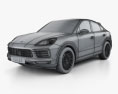 Porsche Cayenne S купе 2020 3D модель wire render