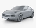 Porsche Cayenne S coupé 2020 3D-Modell clay render
