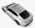 Porsche Taycan Turbo S con interior 2024 Modelo 3D vista superior