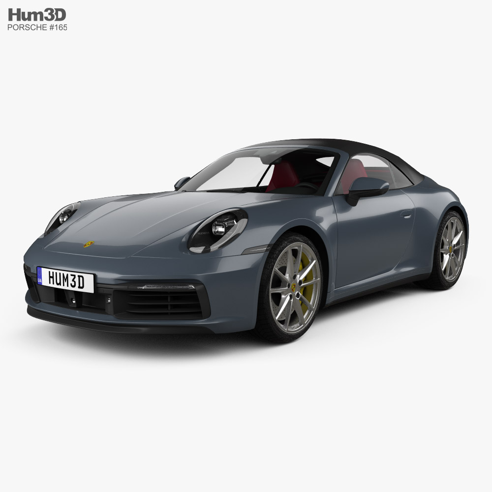 Porsche 911 Carrera 4S カブリオレ HQインテリアと 2019 3Dモデル