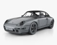 Porsche 911 Carrera 4S クーペ HQインテリアと 2000 3Dモデル wire render