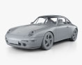 Porsche 911 Carrera 4S クーペ HQインテリアと 2000 3Dモデル clay render